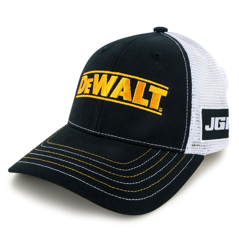 Christopher Bell 2025 DeWalt Sponsor Mesh Hat Black/White Adult
