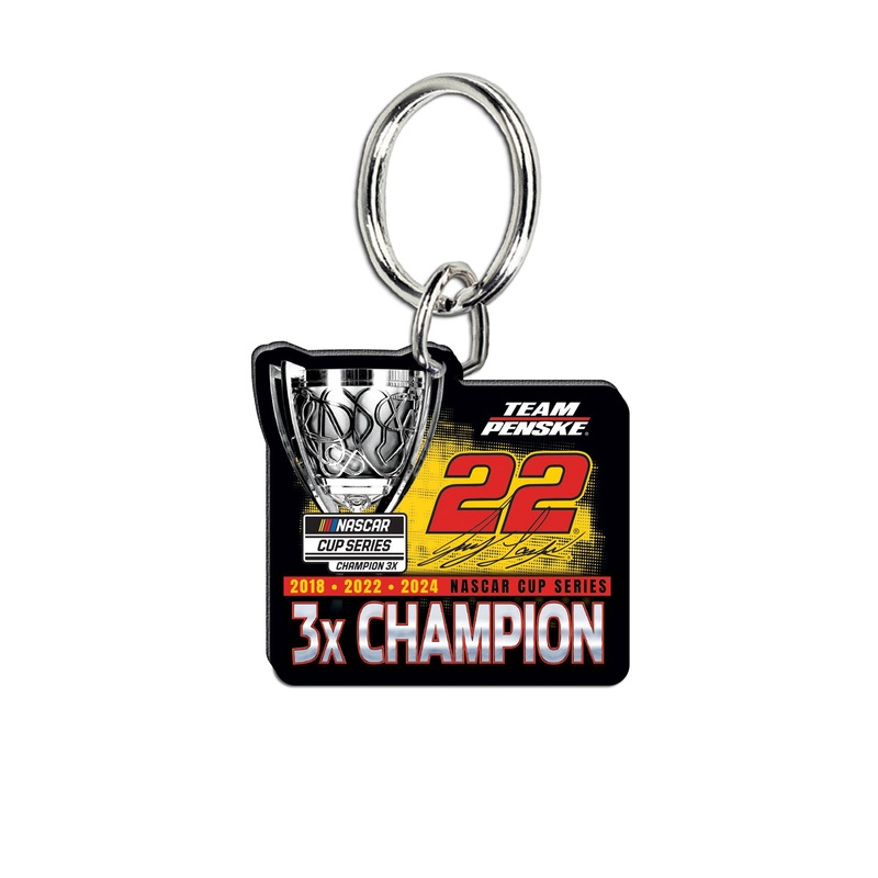 Joey Logano 3X NASCAR Champion Acrylic Keyring