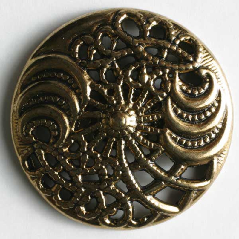 Antique Gold Metal Buttons 1929 1930 3/4 inch