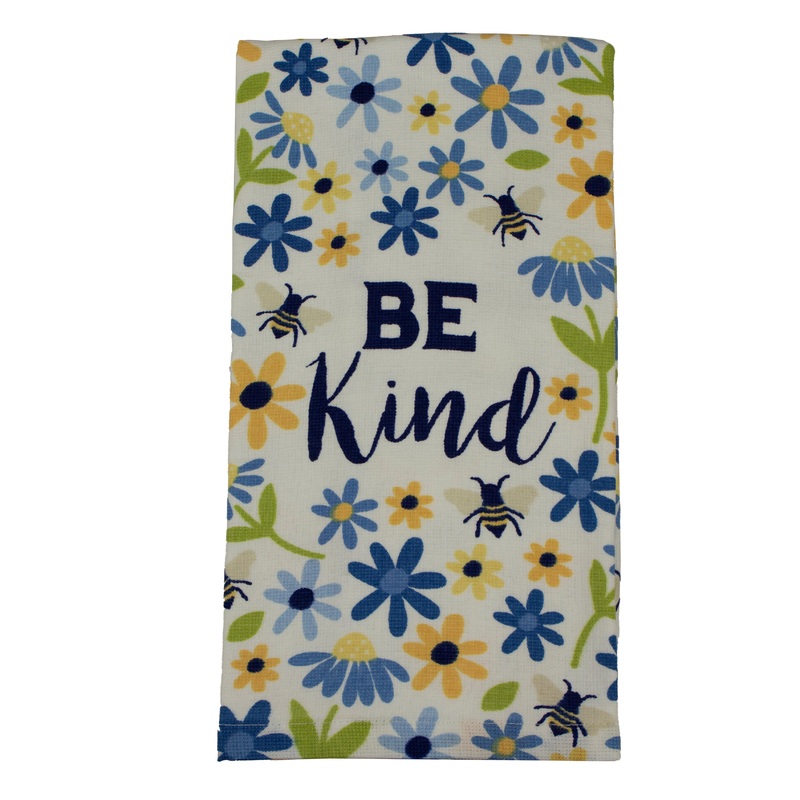 Dual-sided Kitchen Towel Be Kind with Daisies 17925