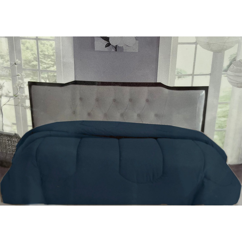 Solid Comforter Navy Twin