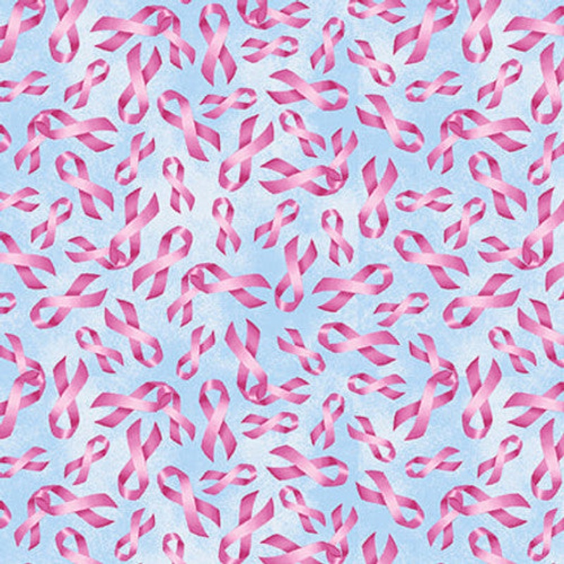 A Pink Celebration Ribbon Toss Cotton Fabric 7311 Blue