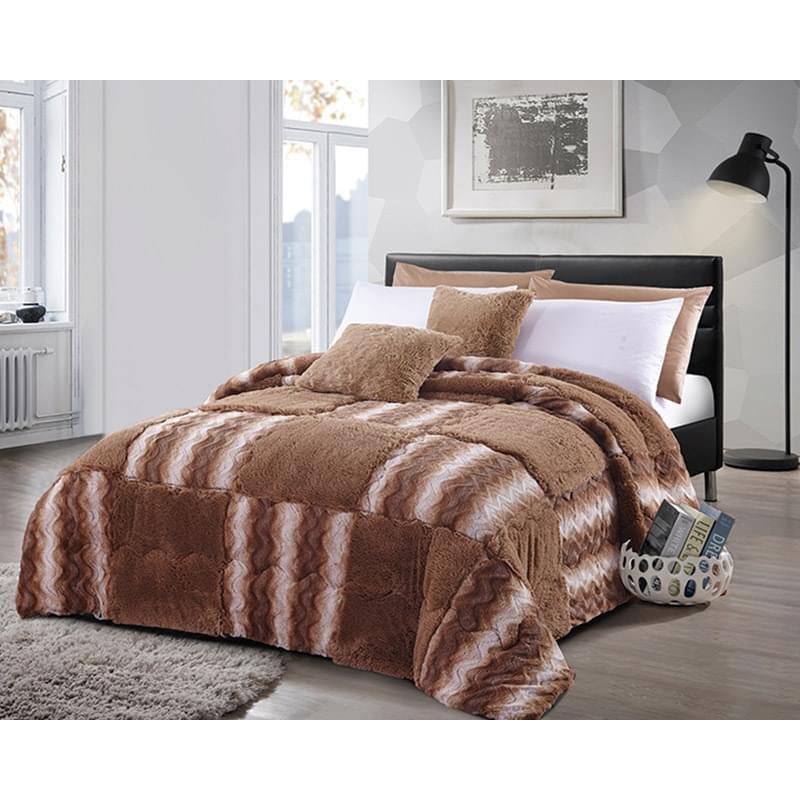 Checkered Sandstone Hills Luxury Filled Blanket DPVF1101K
