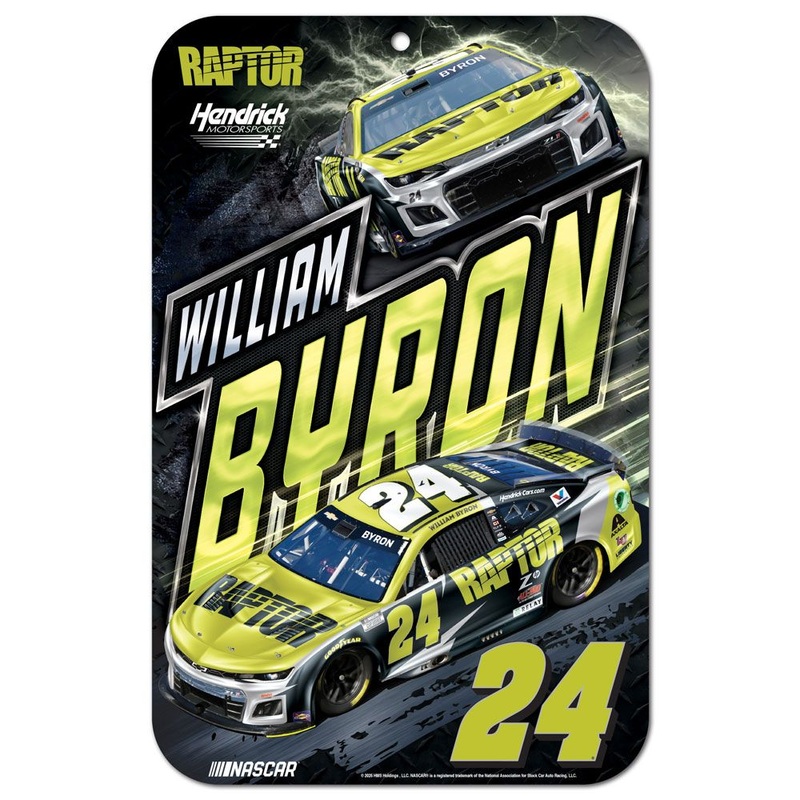 William Byron 2025 Raptor #24 11×17 Plastic Sign
