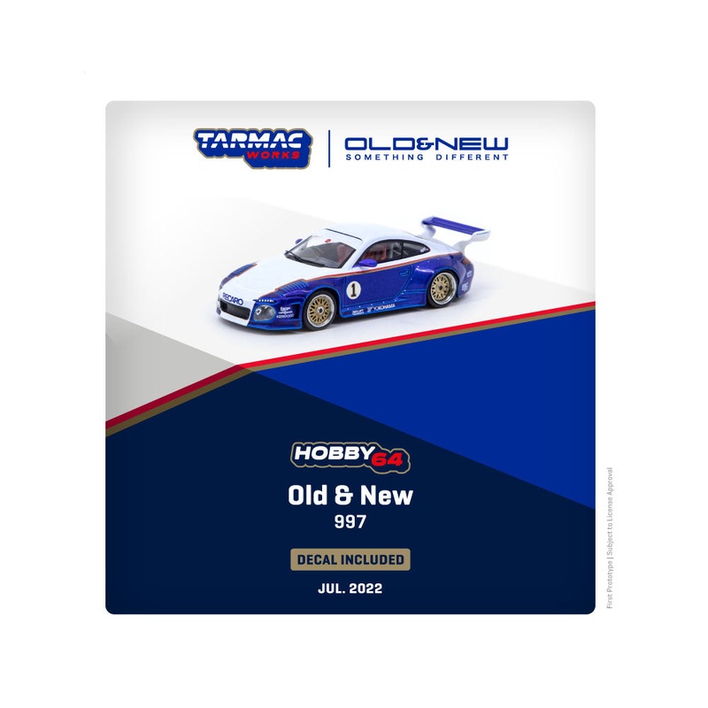 Tarmac Works 1:64 Old & New 997 Blue / White Decal Included