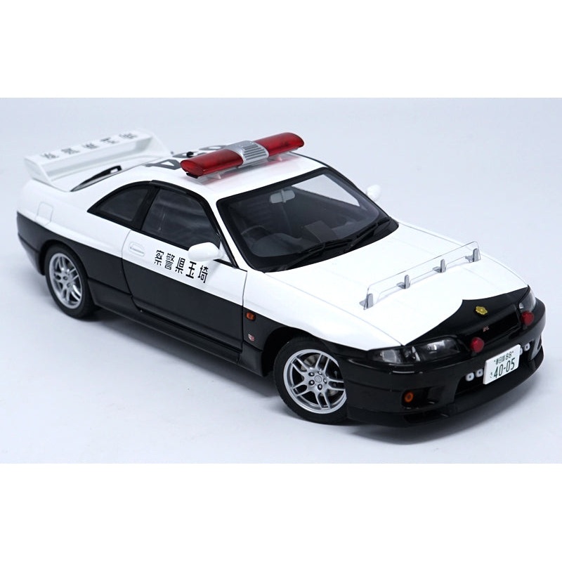 Original factory authentic 1:18 AUTOart Nissan GT-R R33 police car model with small gift