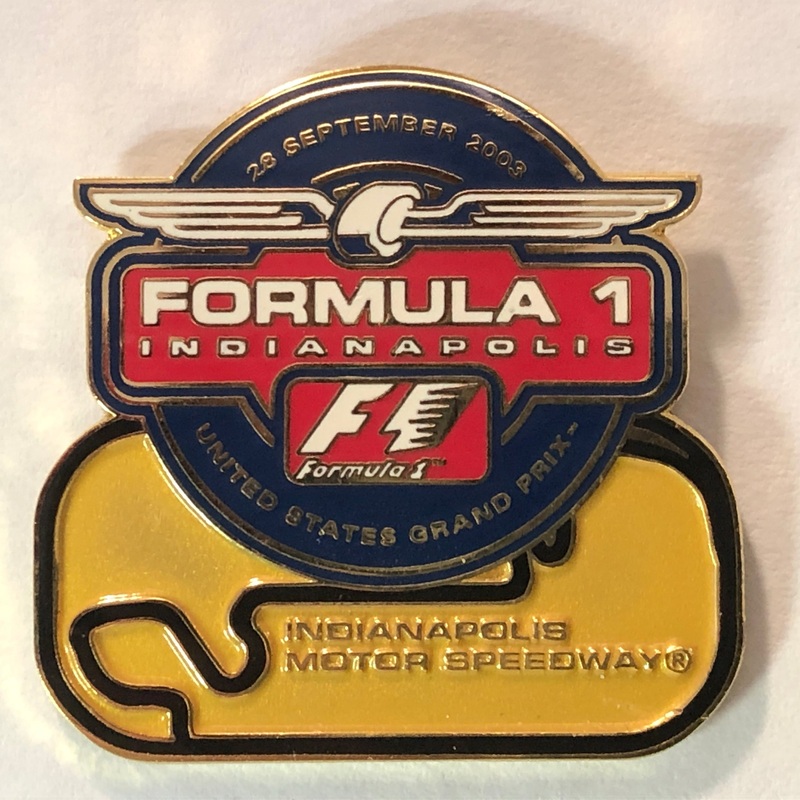 F1 2003 US Grand Prix Indianapolis Track Vintage Lapel Pin