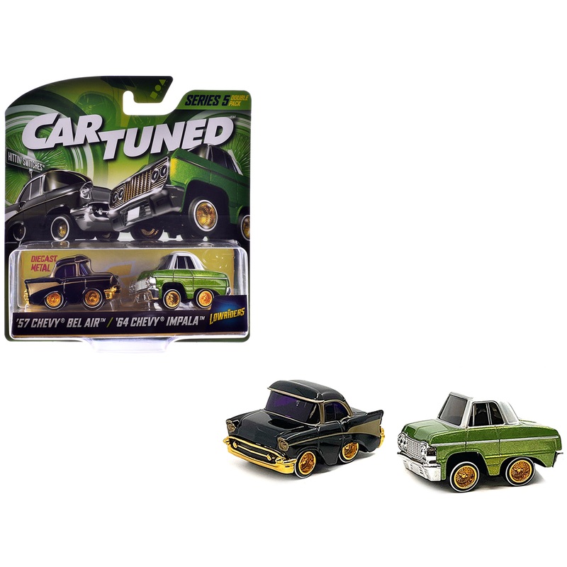 “Lowriders” Series 5 Chevrolet Double Pack Set of 2 Cars Diecast Model Cars by CarTuned