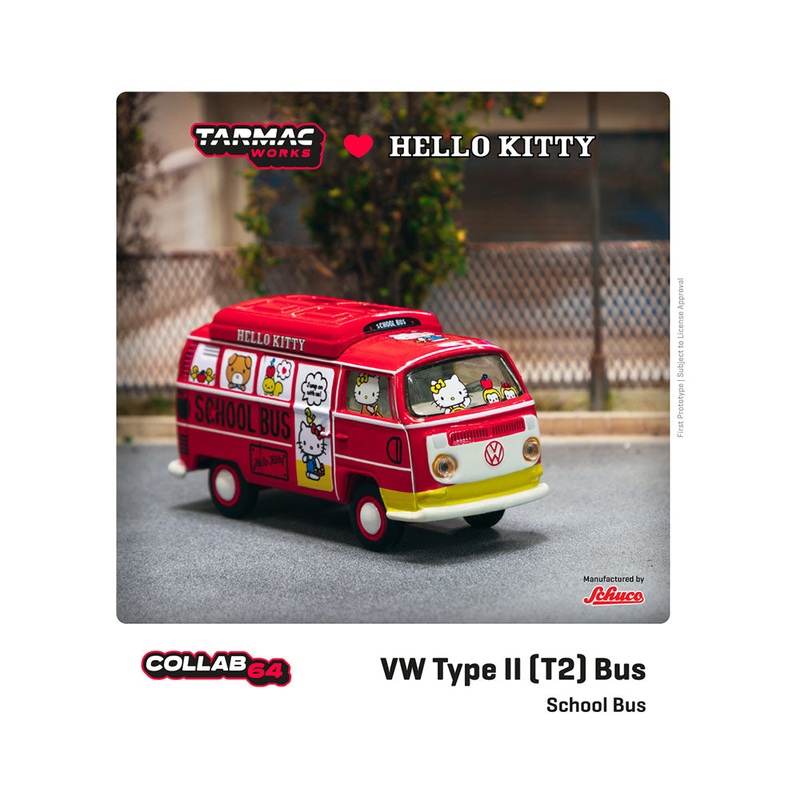 Tarmac Works X Schuco 1:64 Volkswagen Type II (T2) Bus Hello Kitty – Global64