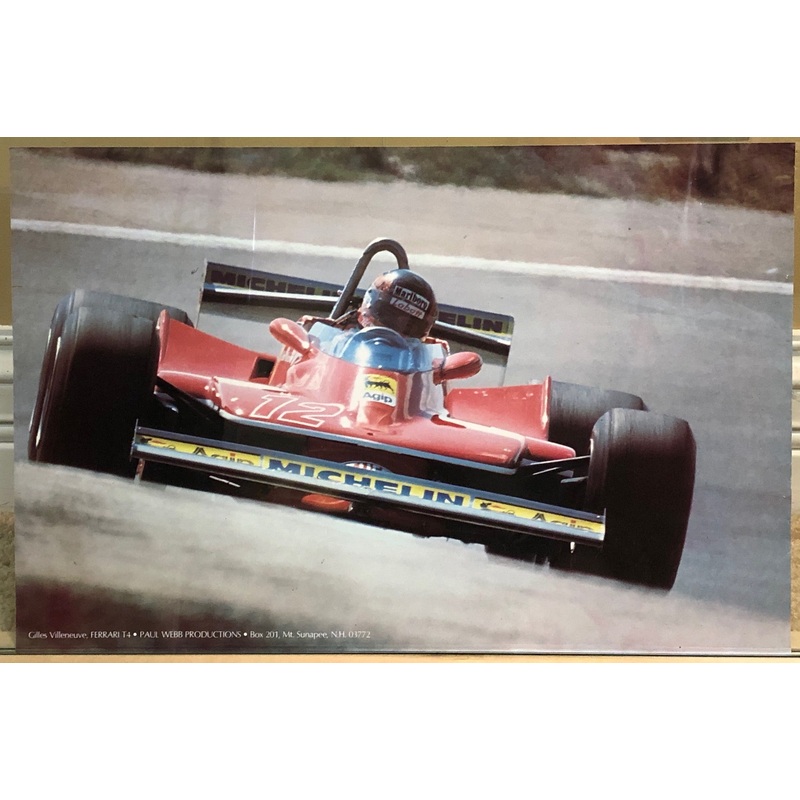 Gilles Villeneuve on Ferrari 312 T4 Poster