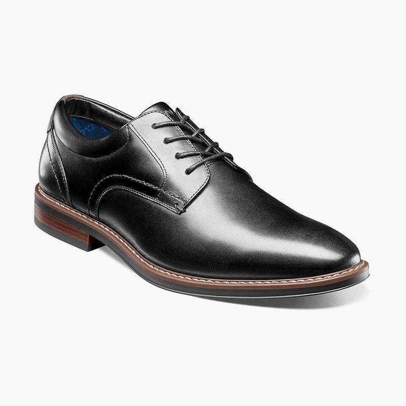 Men’s Centro Flex Plain Toe Oxford Shoe 84982 Black 8 Medium