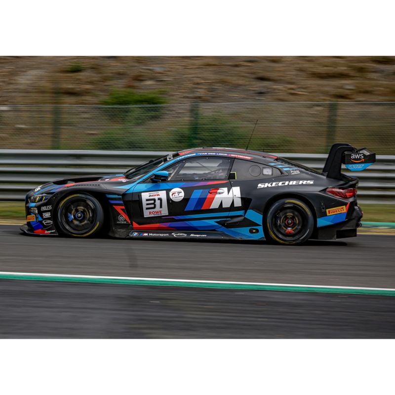 Spark Models BMW M4 GT3 EVO No.31 Team WRT – 8th 24H Spa 2025 – D. Vanthoor – S. van der Linde – M. Wittmann 1/43 Scale Model