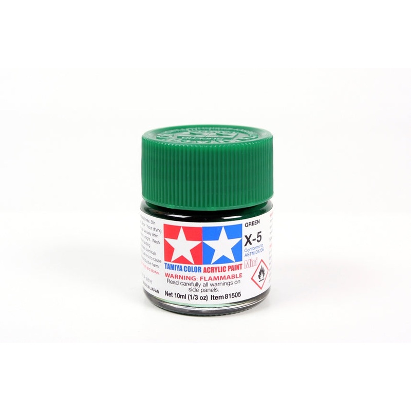Tamiya Acrylic Mini X5, Green 10ml Bottle