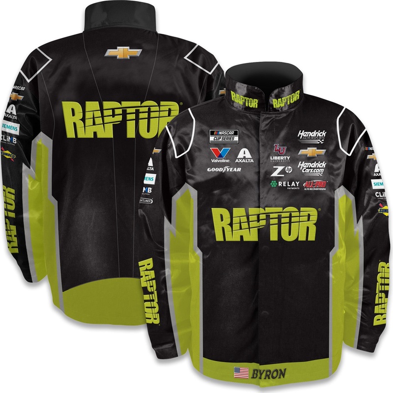 William Byron 2025 Raptor Uniform Pit Outerwear Jacket L