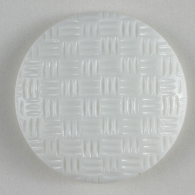 Woven Texture Shank Buttons White 5/8 Inch 2 Buttons