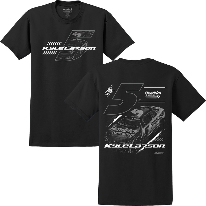 Kyle Larson 2025 HendrickCars Tonal 2-Spot T-Shirt Black L
