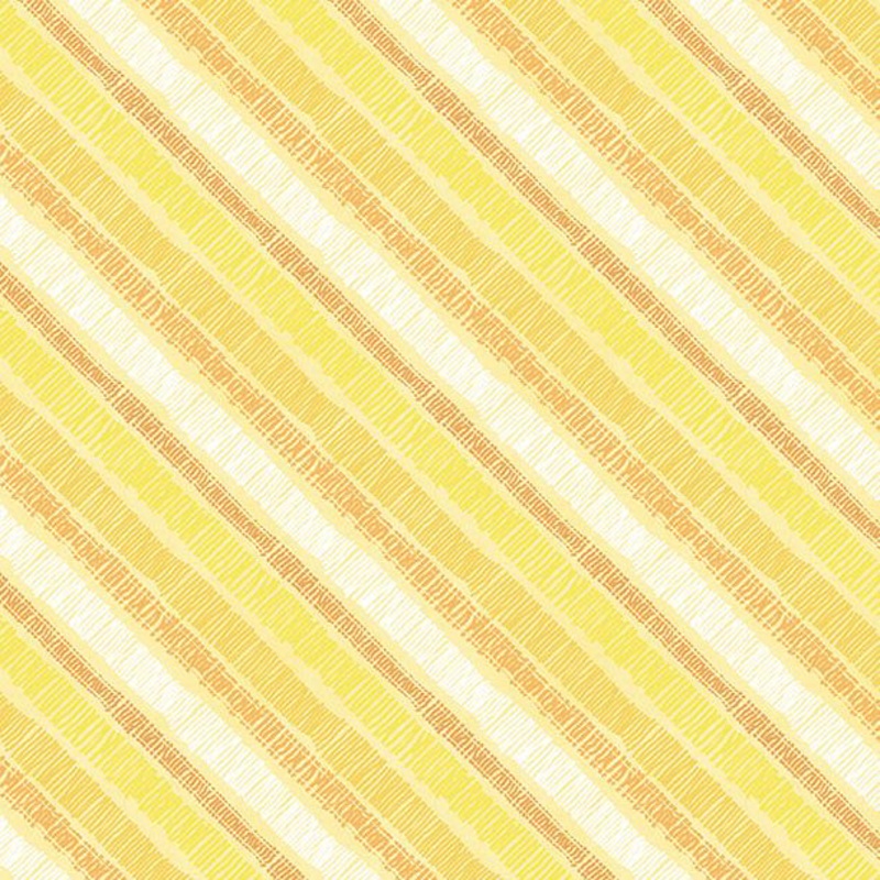 Sunflower Sweet Collection Diagonal Stripe Cotton Fabric 17796 Yellow