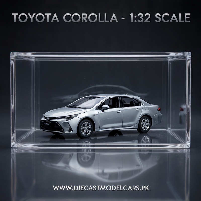 Toyota Corolla Diecast Model with Acrylic Frame 1:32