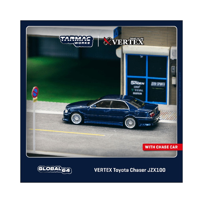 Tarmac Works 1:64 Vertex Toyota Chaser JZX100 Blue Metallic – GLOBAL64