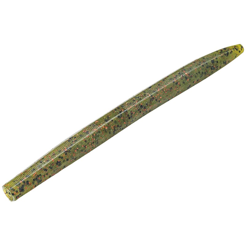 KVD Perfect Plastics Ocho 5 Inch Artificial Bait Worm 8-pack OCHO5 Watermelon Seed with Red Flake