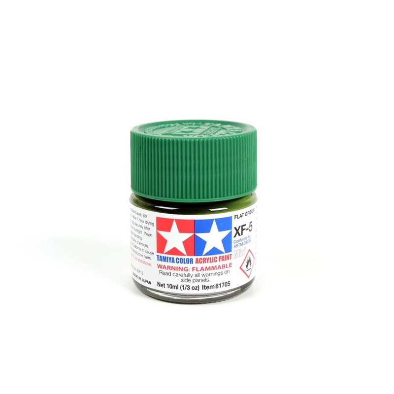 Tamiya Acrylic Mini XF5, Flat Green 10ml Bottle