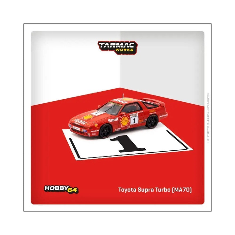 Tarmac Works 1:64 Toyota Supra Turbo (MA70)  Red  Hobby64