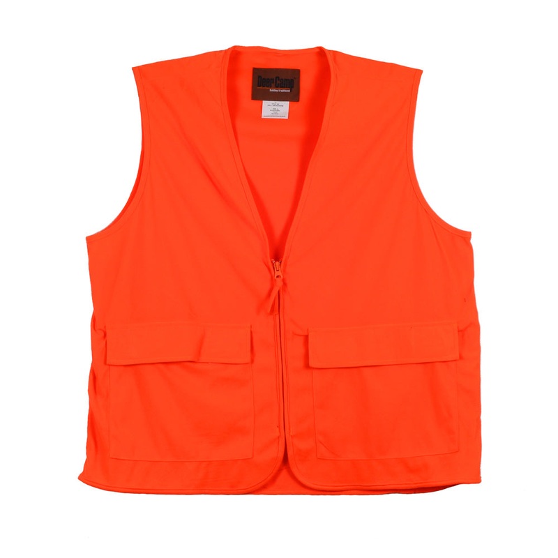Deer Camp Orange Hunting Vest 20P Medium