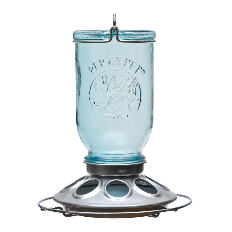 Glass Mason Jar Bird Feeder 784