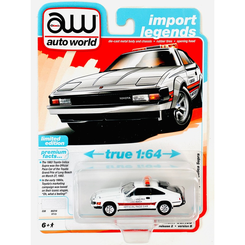 Auto World Import Legends 1983 Toyota Celica Supra White – Damaged Card