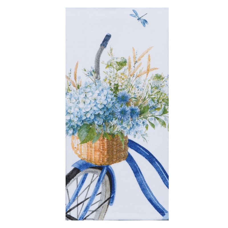 Bohemian Blue Bicycle Dual Purpose Terry Tea Towel R6980