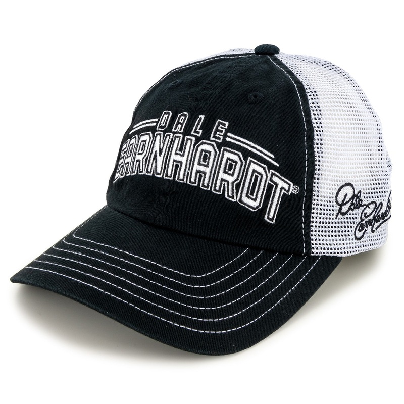 Dale Earnhardt 2025 Big Name Mesh Hat Black/White Adult