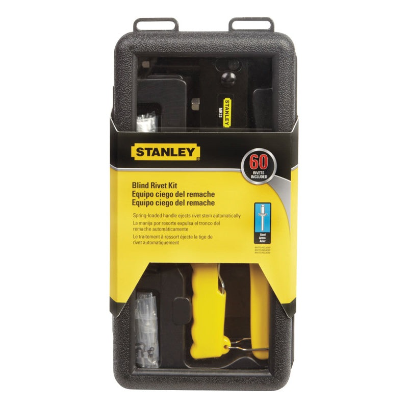 Steel Blind Rivet Tool Kit Yellow 60 pc STHT72179 2381820