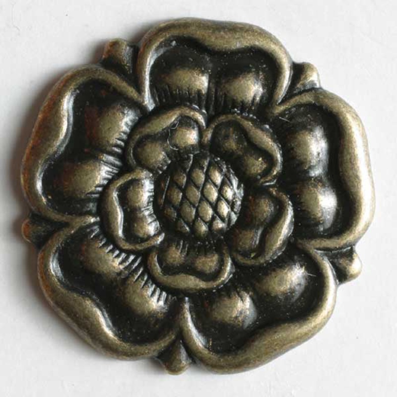 Antique Brass Metal Flower Buttons 1936 1937 5/8 inch