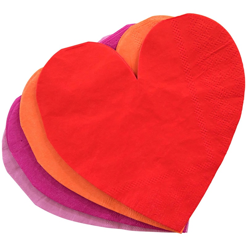With All My Heart Paper Beverage Napkins TW4-24450
