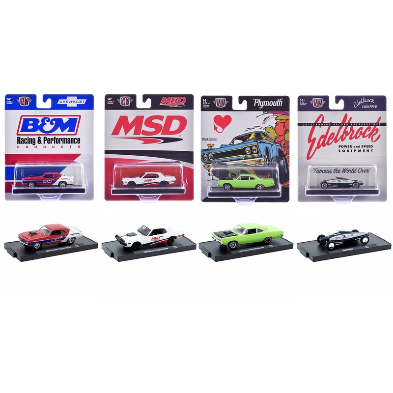 “Auto-Drivers” Set of 4 pieces in Blister Packs Release 121 Limited Edition to 9450 pieces Worldwide 1/64 Diecast Model Cars by M2 Machines