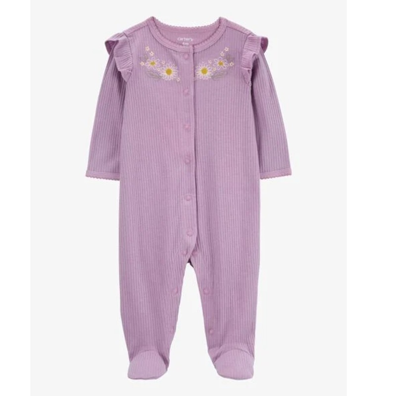Baby Girls’ Purple Floral Sleeper 1R033010-500 Newborn