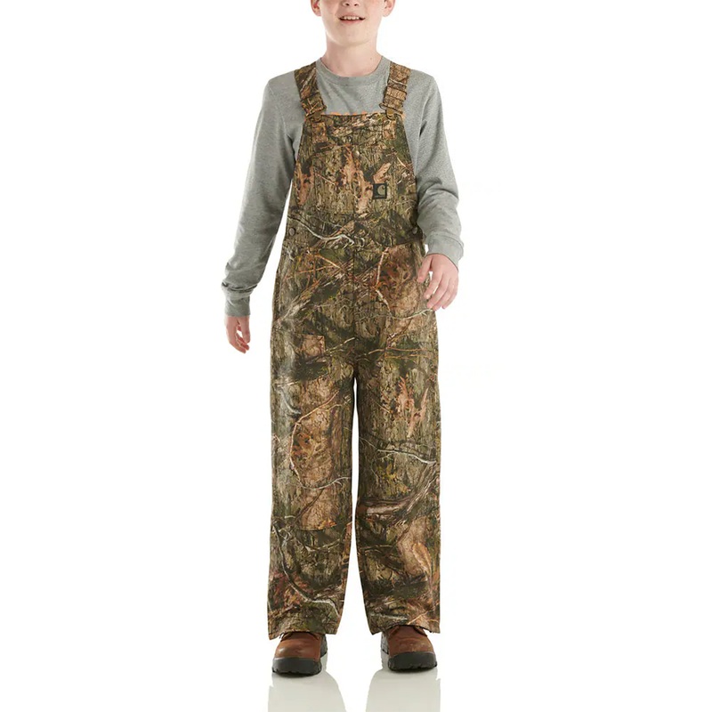 Boys’ Loose Fit Canvas Insulated Camo Bib Overalls CM8755 8