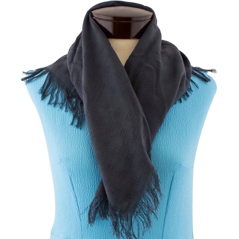 Women’s Acrylic Kerchief Scarf 1462 Charcoal