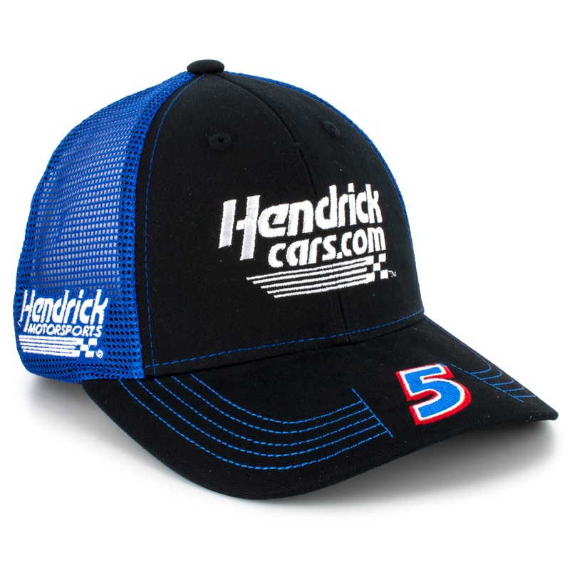 Kyle Larson Exclusive Victory Lane HendrickCars Team Mesh NASCAR Hat Black/Blue Adult
