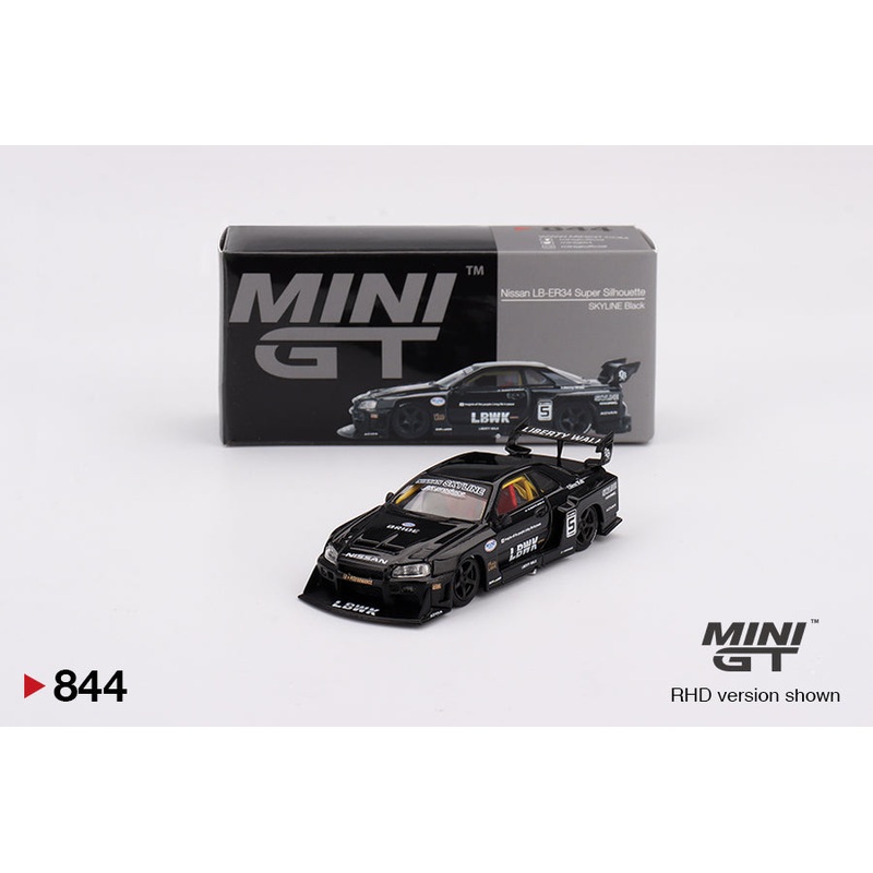 **LIMIT 2** MiniGT 1:64 Nissan LB-ER34 Super Silhouette SKYLINE  Black #844