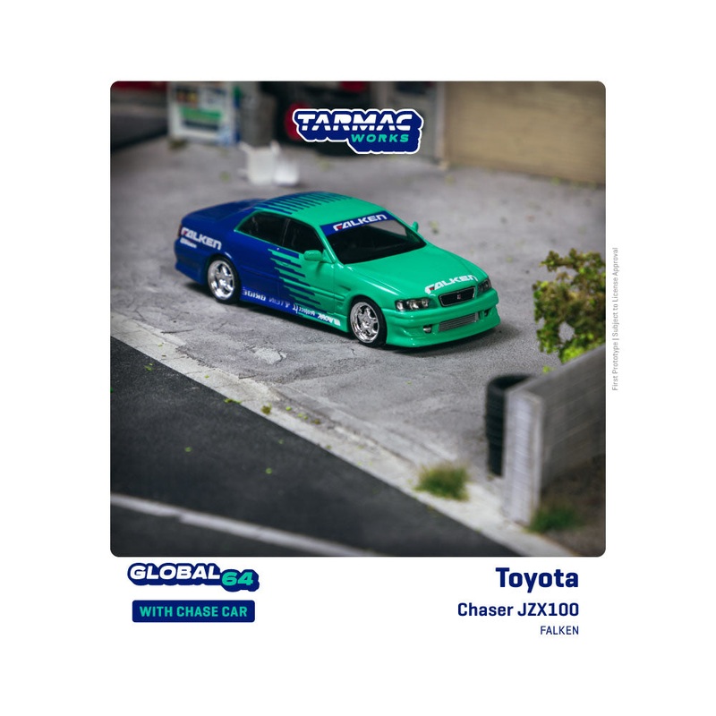 Tarmac Works 1:64 Toyota Chaser JZX100 Falken Tires  Global64