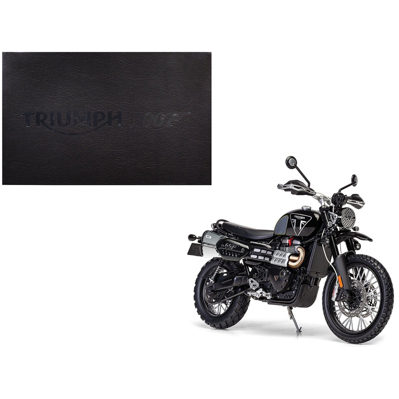 Triumph Scrambler 1200 “Bond Edition” Motorcycle Black 007 James Bond “No Time to Die” (2021) Movie 1/12 Diecast Model by Corgi