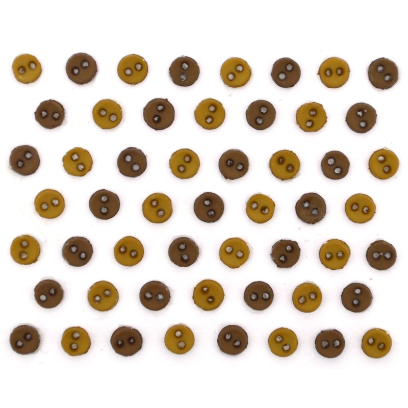 Buttons Micro Mini Brown 9524