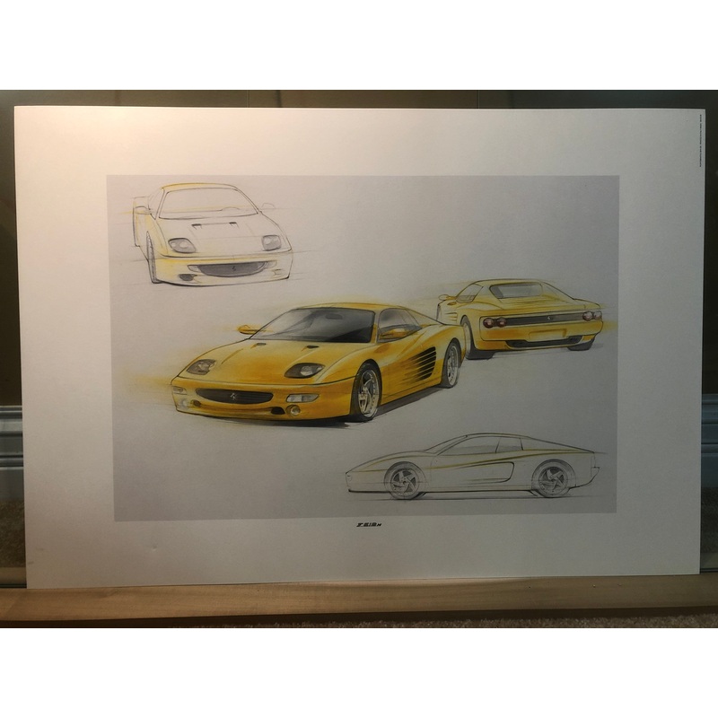 Ferrari F 512 M Lithograph Print Poster (896/94 – 3M-03-95)