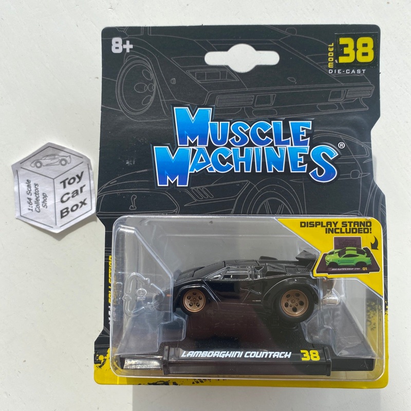 Muscle Machines – Lamborghini Countach (Black #38 – Approx 1:64) D40