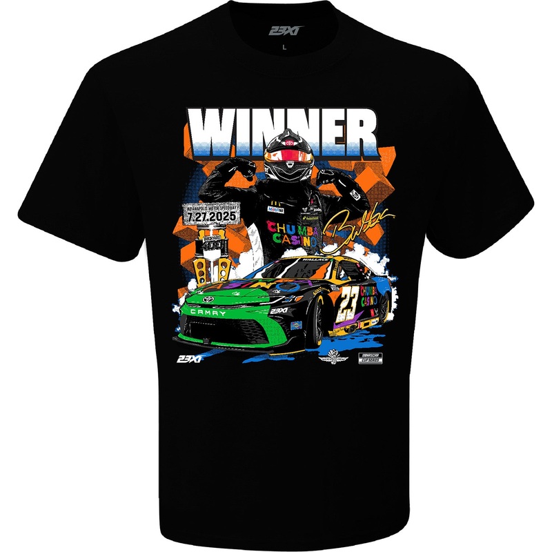 Bubba Wallace 2025 Indianapolis Brickyard 400 Race Win T-Shirt L