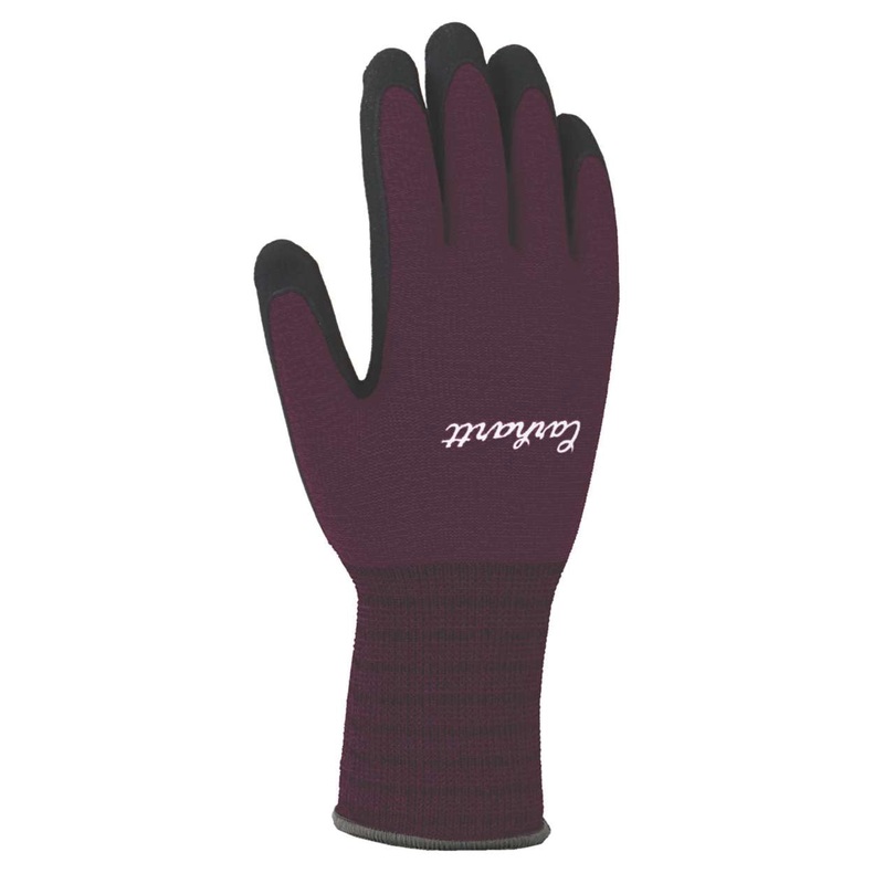 Women’s All-Purple Nitrile Grip Gloves WA661 Deep Wine Small