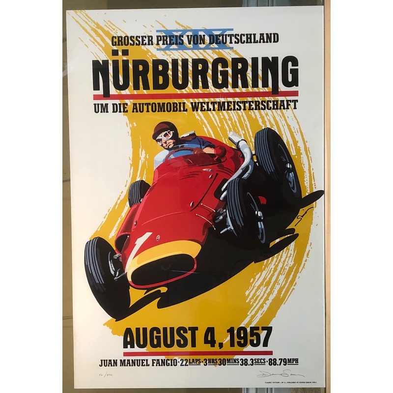 F1 Grand Prix of Germany 1957 Nurburgring Print/Poster – Signed Ltd Ed