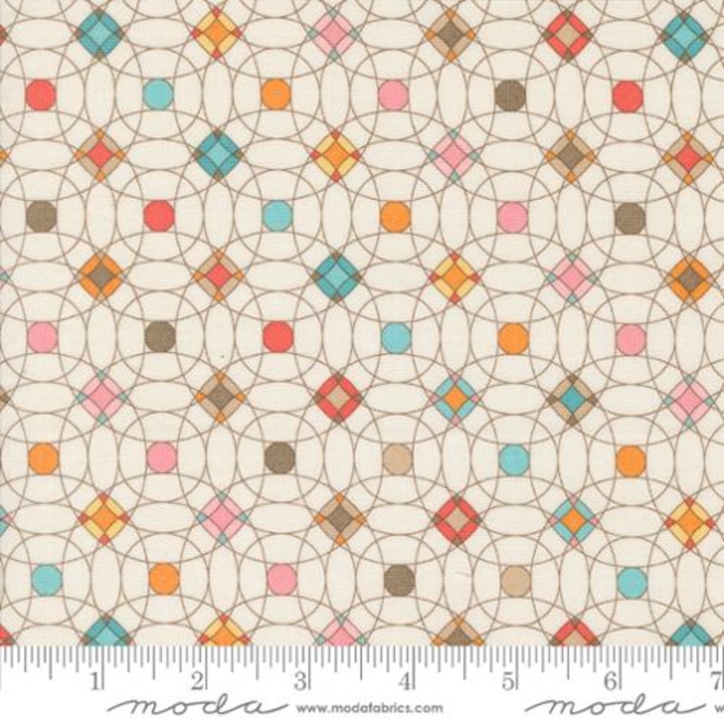 Sunday Brunch Collection Scrambler Geometrics Cotton Fabric 30753 Multi Colors