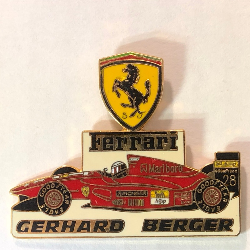 Ferrari 412 T 1/T2 F1 Gerhard Berger N 28 Vintage Lapel Pin